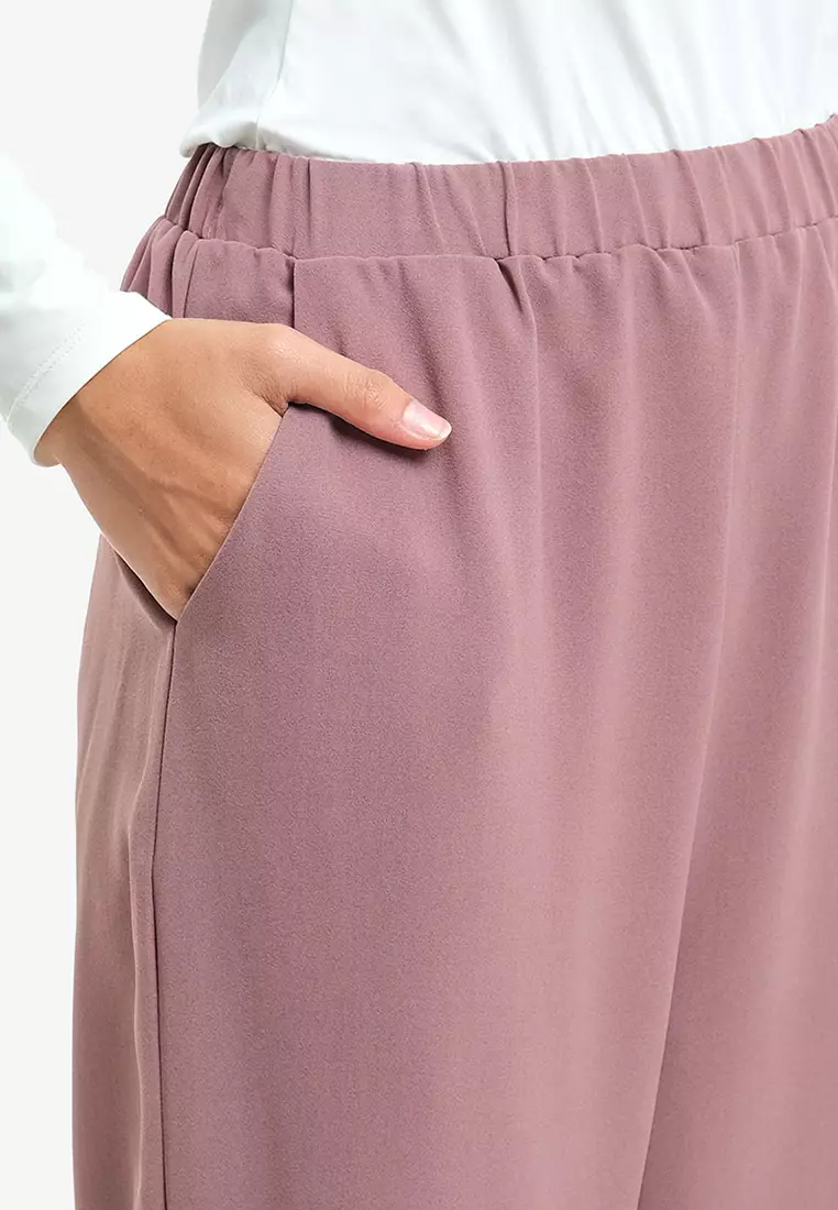 Sarena Straight Cut Pants - Rose Taupe