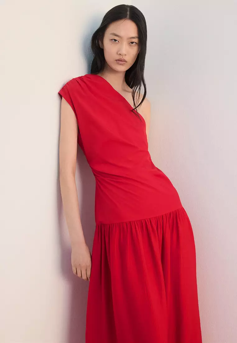 Asymmetrical Pleated Dress
