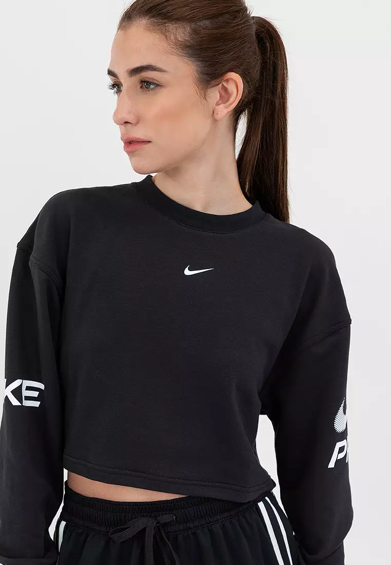 Nike Pro Women's Dri-FIT Loose Crew-Neck French Terry Sweatshirt