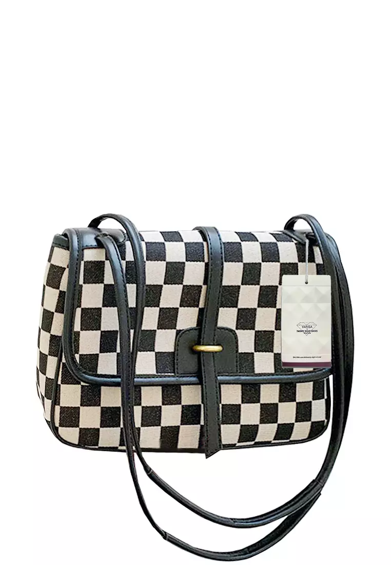 Checkered cross new arrivals body bag