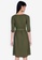 ZALORA BASICS green Puff Sleeves Knee Length Dress 99B31AA1B8D719GS_2