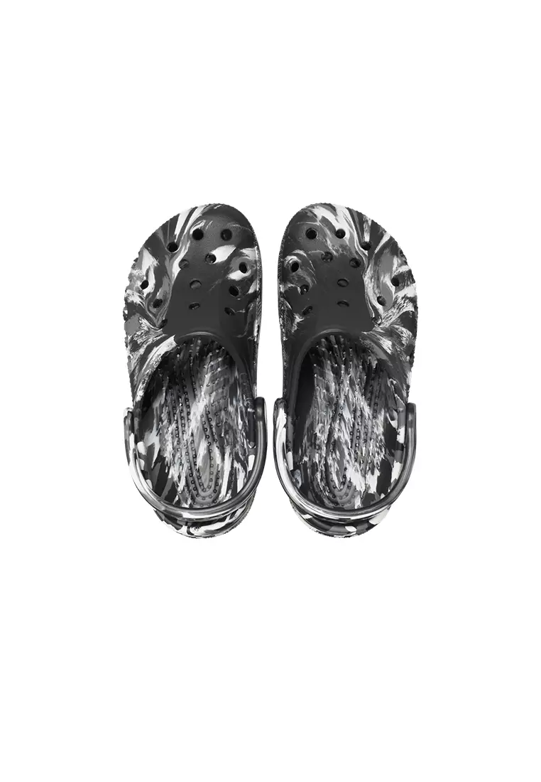 Baya Marbled Clog in Black White