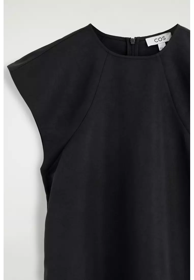 FLARED CAP-SLEEVE MINI DRESS