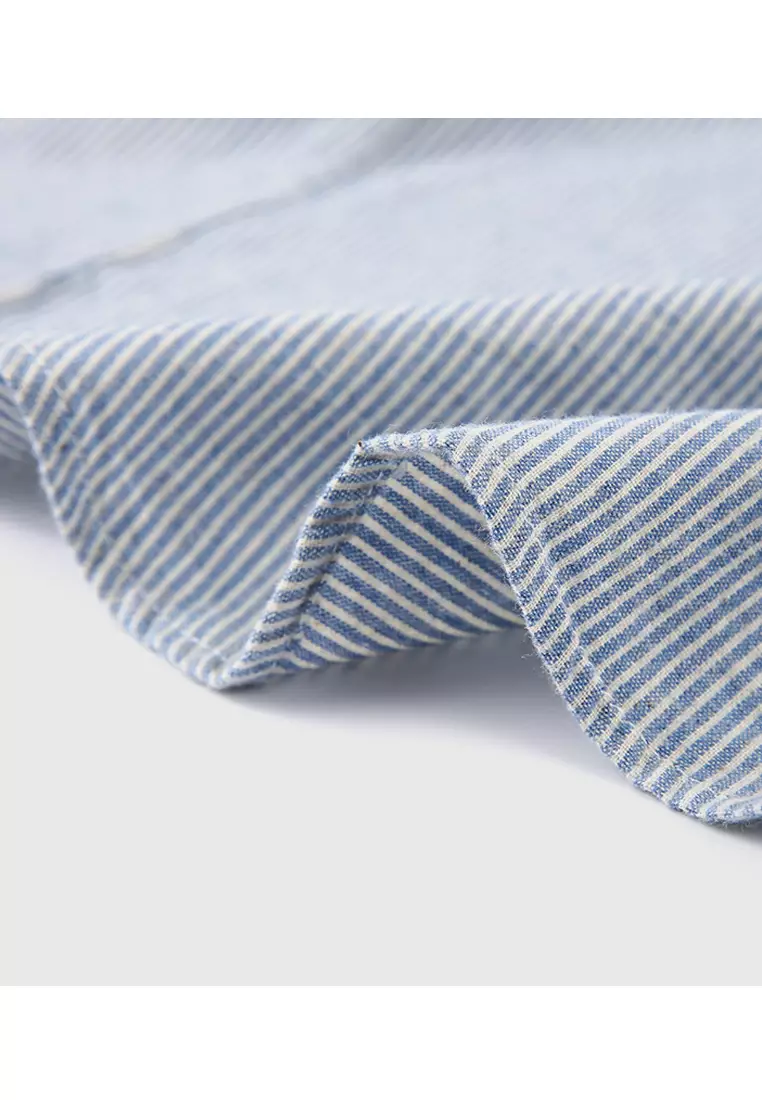 Square-neck Striped Shirt C1523