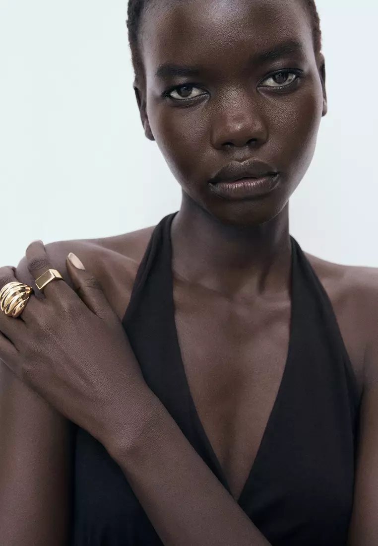 V-Neck Top with Open Back