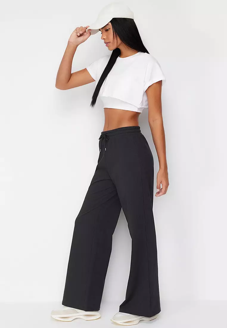 Elastic Wide Legs Pants