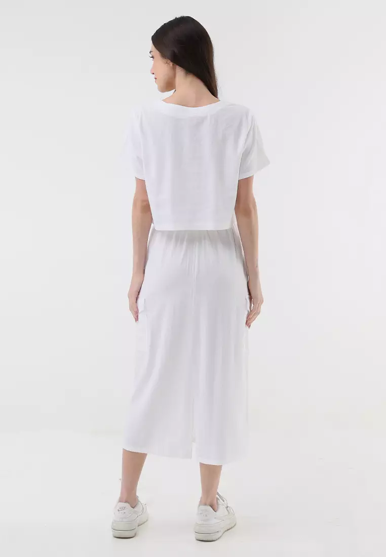 Short Sleeves Blouse/Skirt Terno