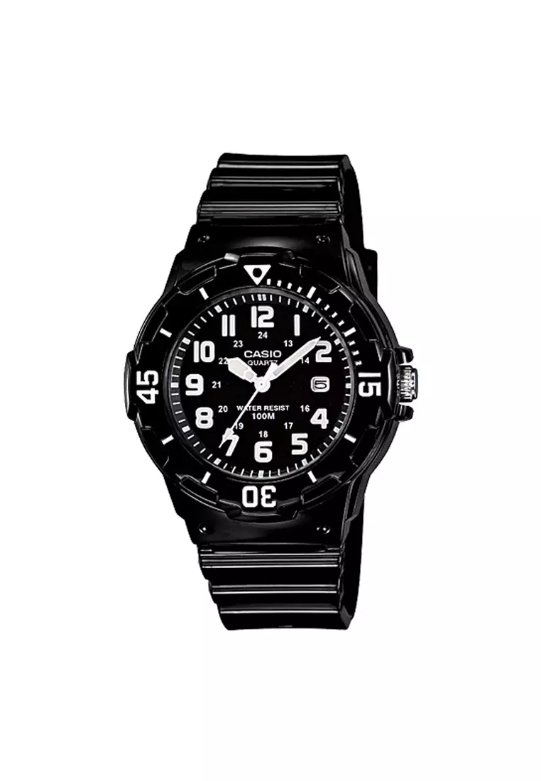 Casio black sales diver watch
