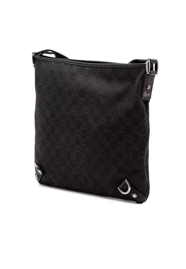 Pre-Loved Gucci Gg Denim Abbey D Ring Crossbody