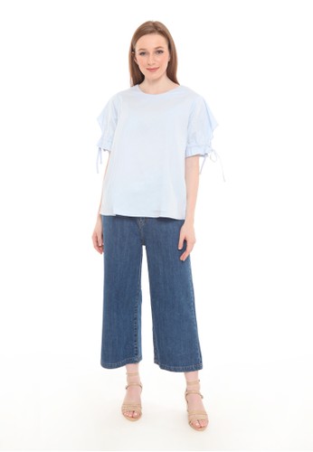 Jual et cetera Contrast Detail Denim Pants Original 