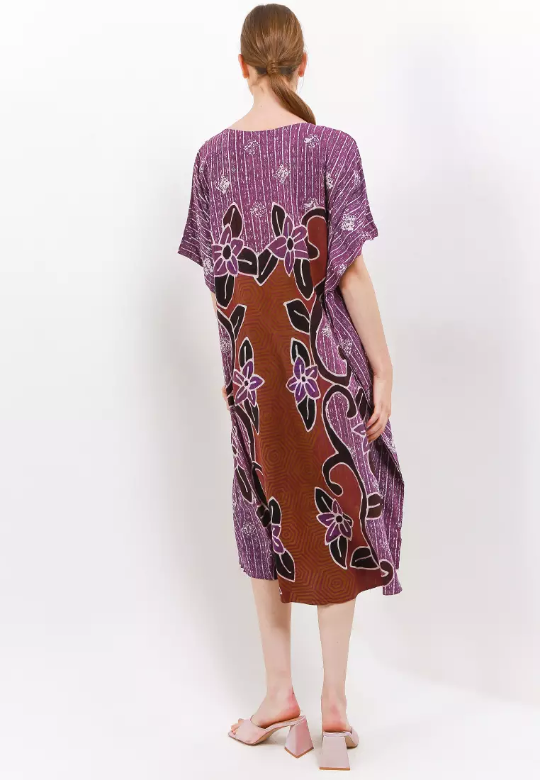Dress daster sleep wear batik tulis davina Purple