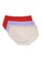 Kiss & Tell red and pink and beige 3 Pack Ashley Ribbon Cotton Panties Bundle A 240E1US15CFAC1GS_3