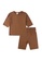 RAISING LITTLE brown Zana Outfit Set - Brown 5894AKAD6EBF16GS_1