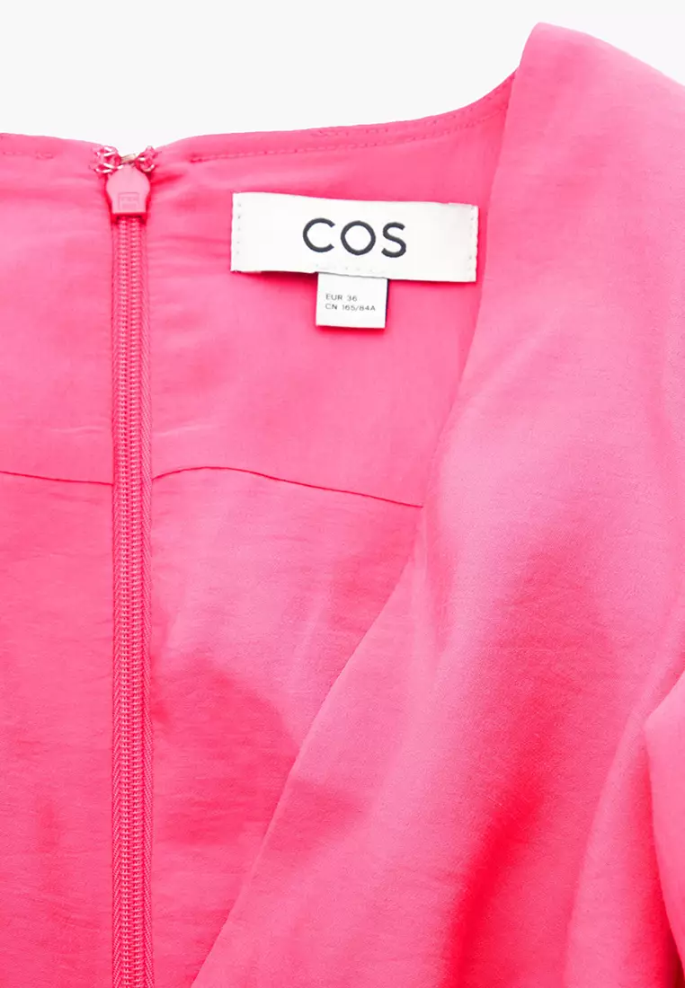 Puff-Sleeve Midi Dress