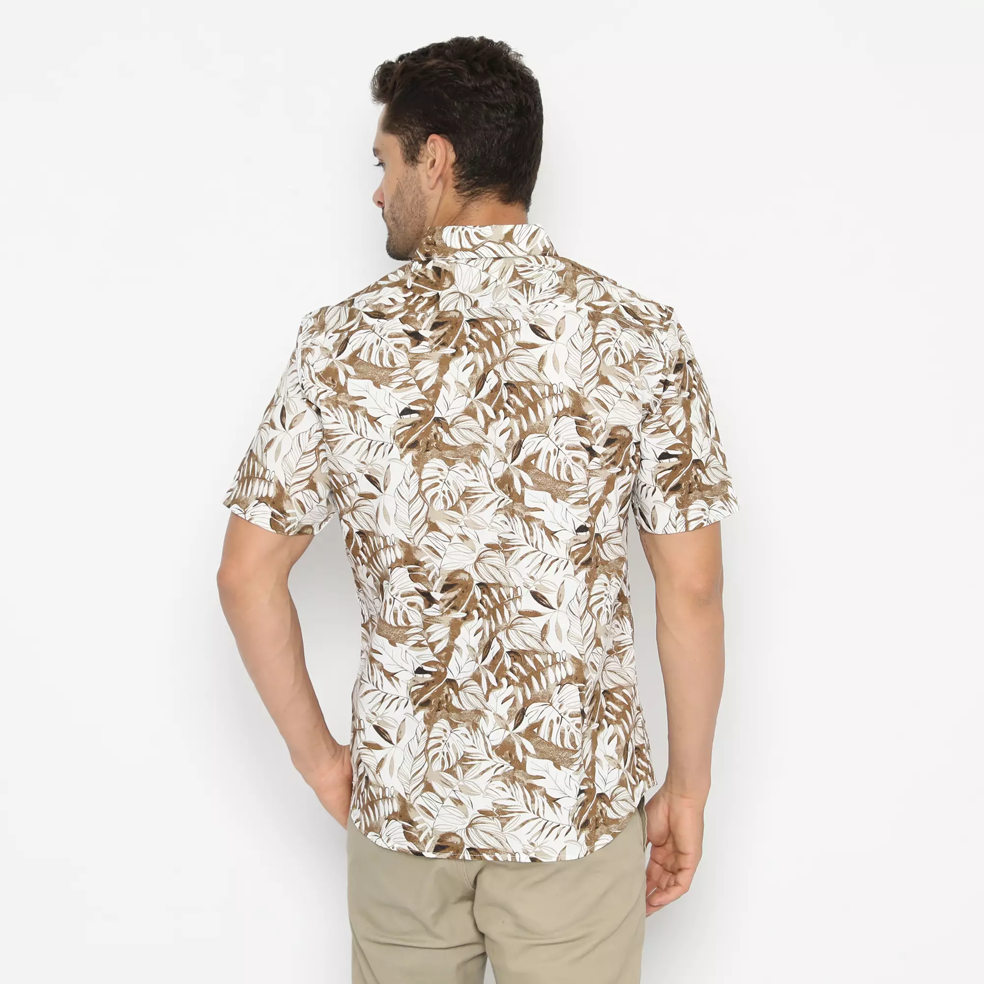 Platini Kemeja Hawai Pria Lengan Pendek Coklat 132115