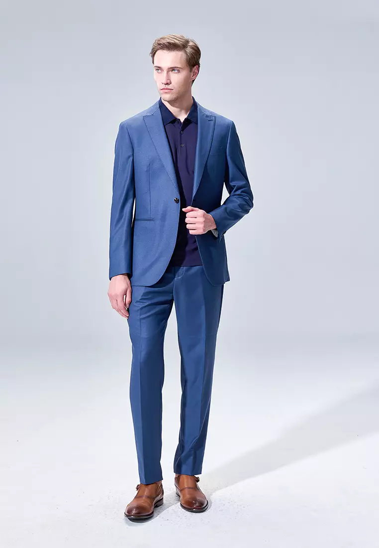 Navy Blue Styled Pocket Polo Shirt