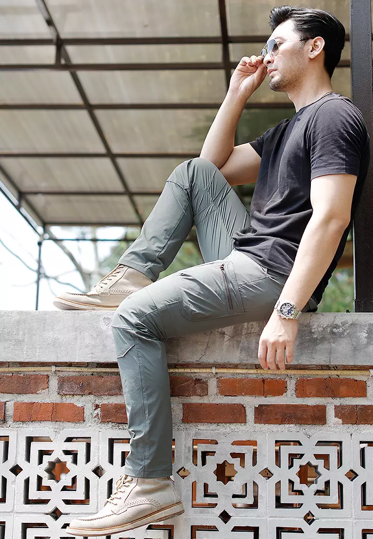 Oxcon Long Pants Cargo 4 WayStretch Nylon Cotton Leaf Green