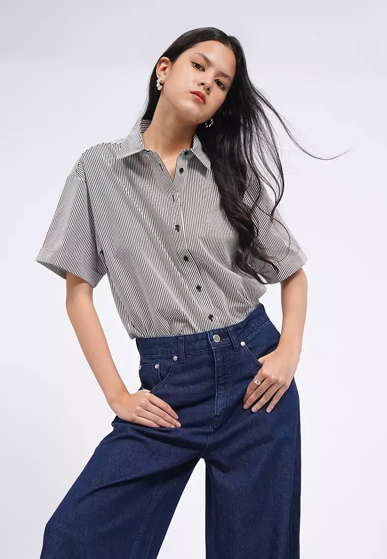 Regular Fit Short Sleeve Stripe Shirt