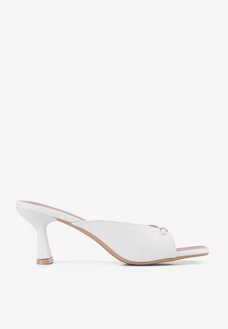 Eleanor Block Heel Sandals Square Toe Slim Minimalist Strap