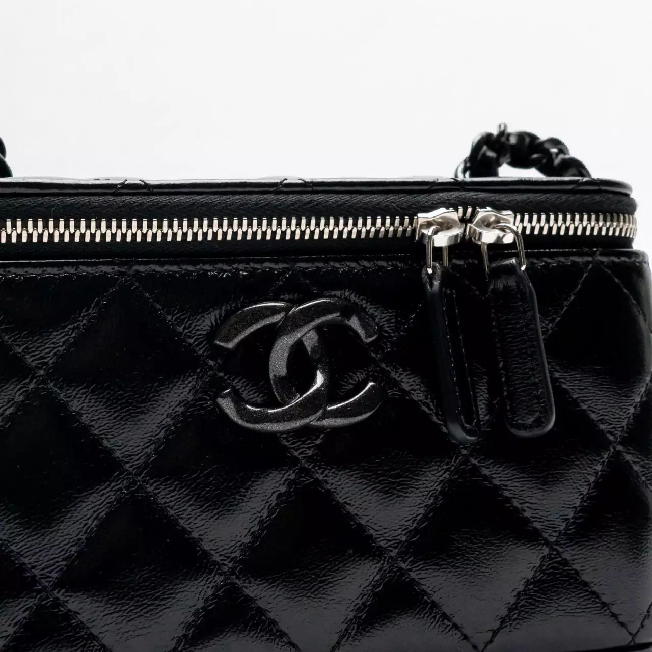 Classic Small Vanity Case Black Lambskin So Black