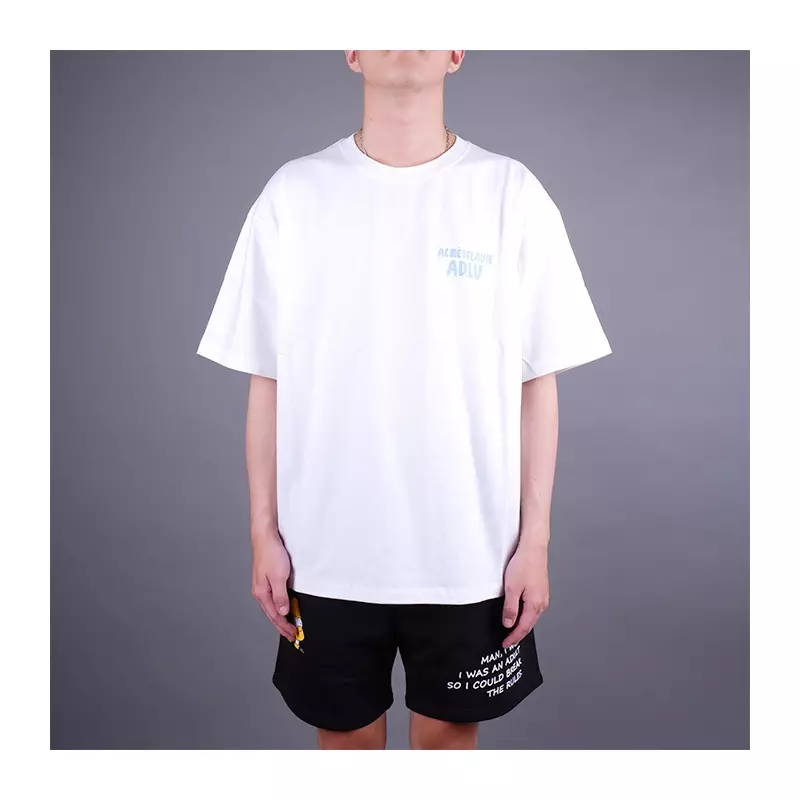 ADLV T-SHIRT MARKER BASIC LOGO WHITE BLUE