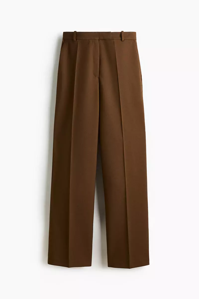 High-waisted tailored trousers