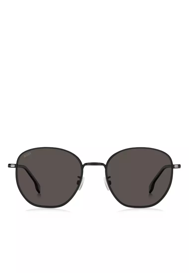 BOSS Sunglasses BOSS 1671/F/SK-003-IR, Rectangular Shape with Matte Black color