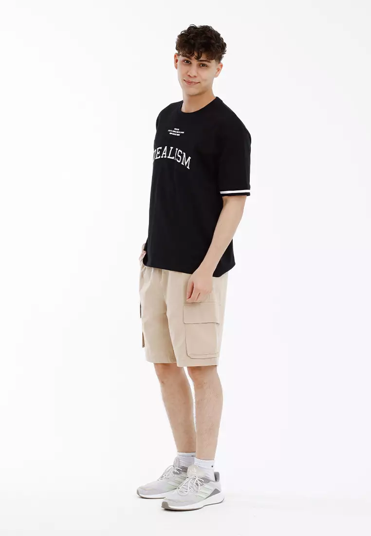 Forest Oversized Premium Cotton Short Sleeve Round Neck T-Shirt Men Casual Tee | Baju Lengan Pendek Lelaki - 621415-01Black
