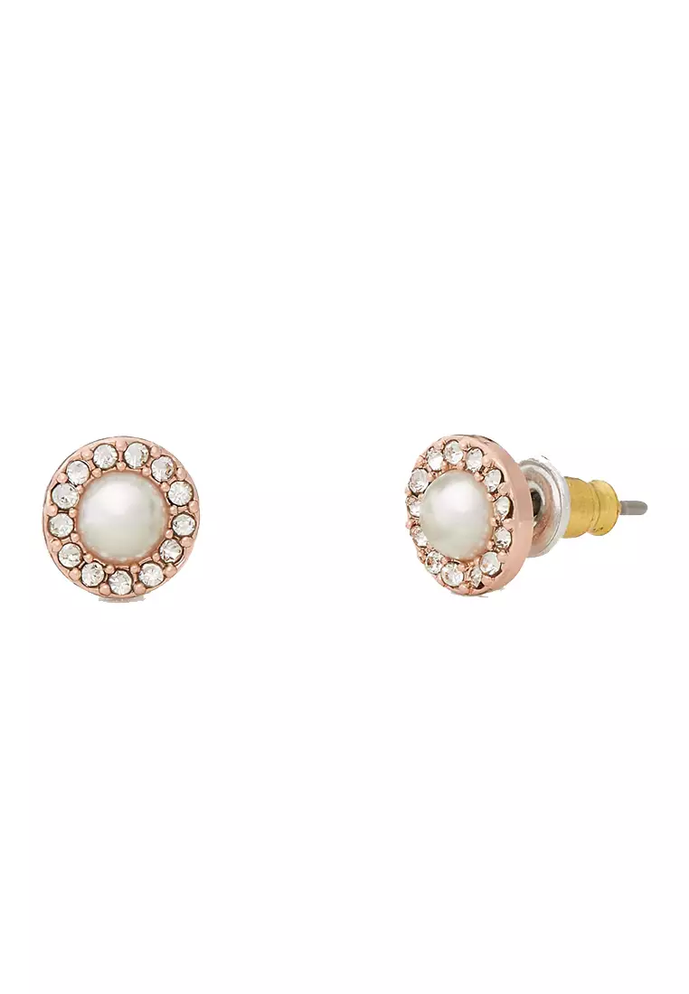 Buy Kate Spade Kate Spade You re A Gem Pave Halo Studs Rose Gold