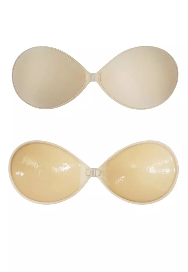 Cup A-H Soft Natural Fabric Round Shape Strong Adhesive Nubra Bra