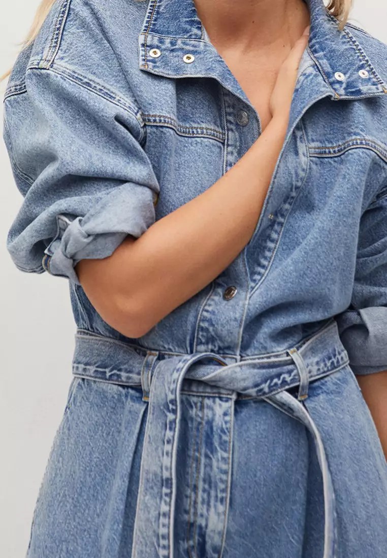 Buy Mango Belt Denim Jumpsuit 2024 Online | ZALORA Philippines