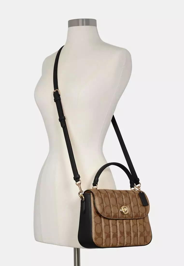 Jual Coach Coach Marlie Top Handle Satchel In Signature Canvas