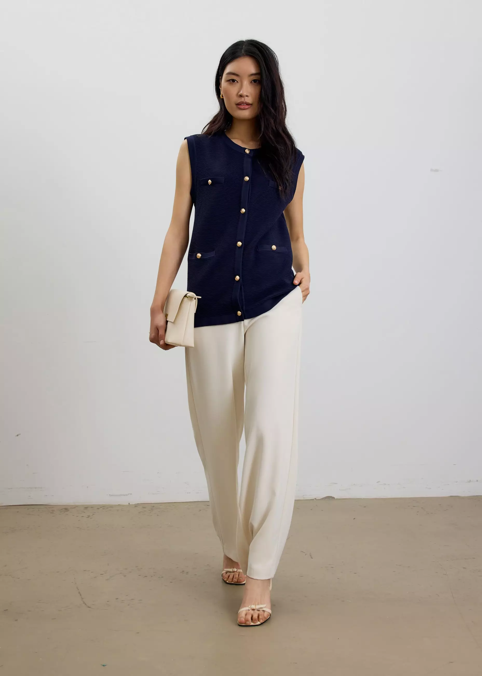 Atasan Wanita - Yun Boxy Knit Vest