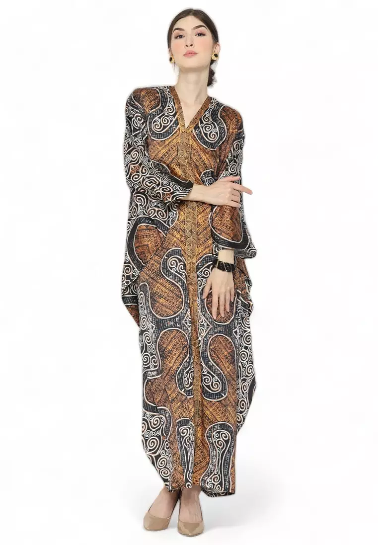 Kanzi Long Sleeve Batik Kaftan