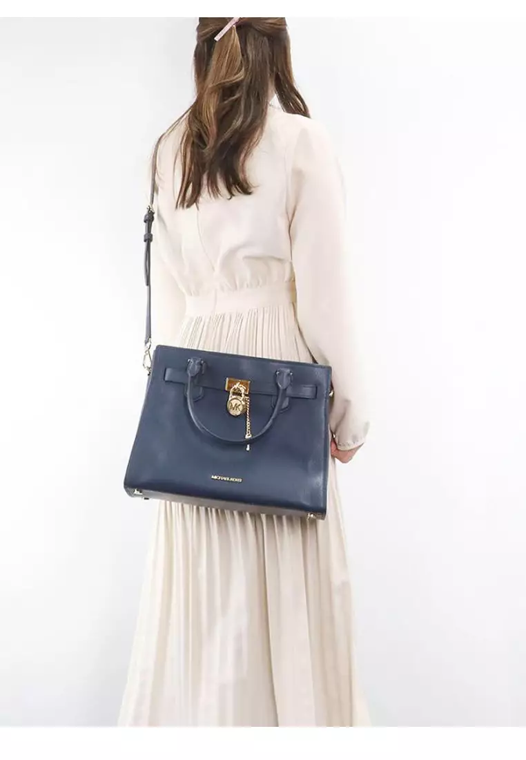 MICHAEL KORS Michael Kors Hamilton Medium Satchel Navy 2024