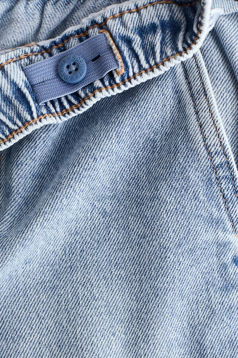 Denim cargo joggers