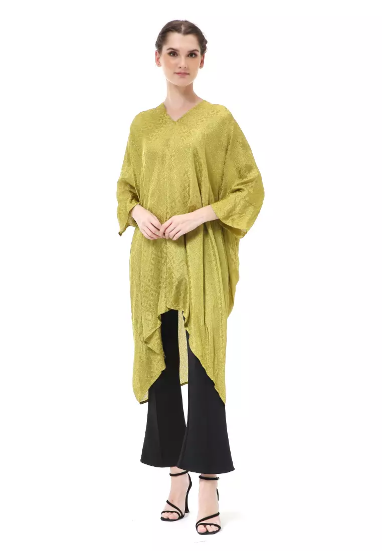 Olaf Atasan Wanita Tunik Kebaya Batik Simple Material Viscose ORIGINAL - Olive