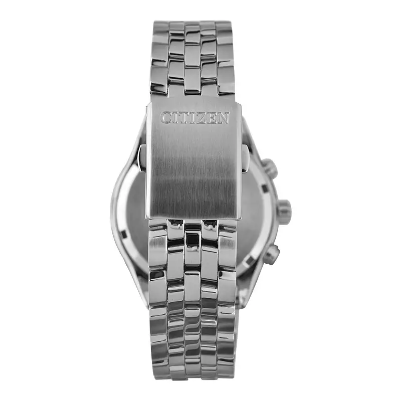 Jam Tangan Pria Citizen Eco Drive AT2140-55L Chronograph Men Blue Dial Stainless Steel Strap