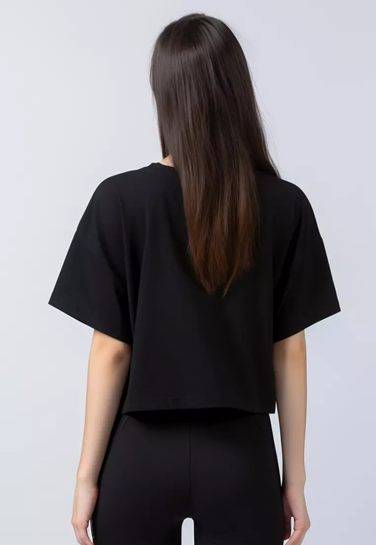 LTF98 Kaos Wanita Gambar 6 Coquette Bow Pita Ribbon OLC Crop hitam