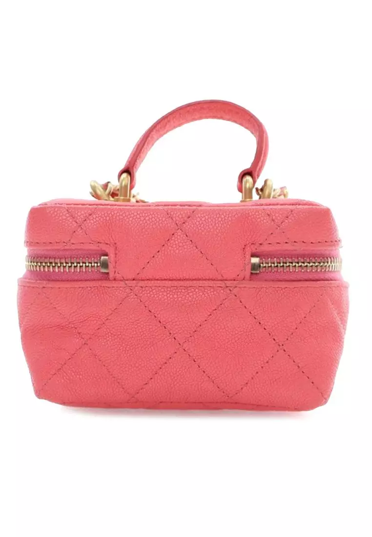 Pre-Loved Chanel Mini Cc Caviar Top Handle Vanity Case