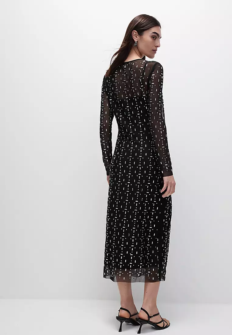 Embellished Midaxi Column Dress