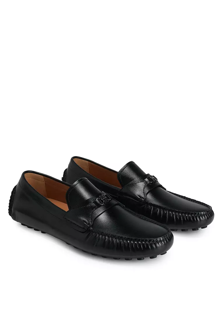 Gancini Ornament Driver Loafers (ik)