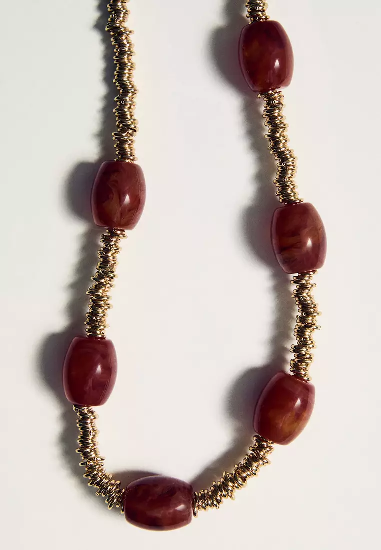 Jual Mango Beaded Chain Necklace Original 2025 | ZALORA Indonesia