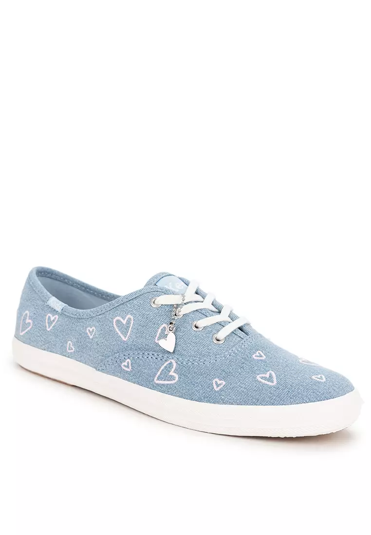 Discount on Keds  shoes - SKU: Champion Denim Heart Embroidery Sneakers