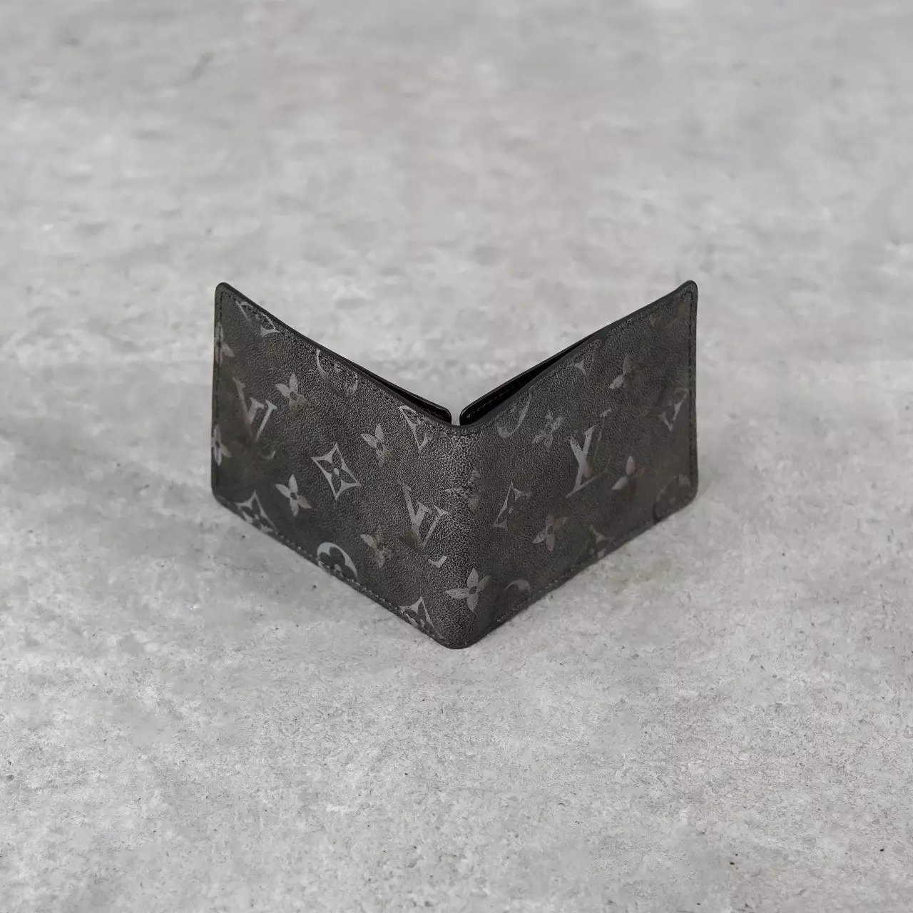Dompet LOUIS VUITTON LV MONOGRAM GRADIENT GREY GALAXY LEATHER SLENDER WALLET 100% ORIGINAL