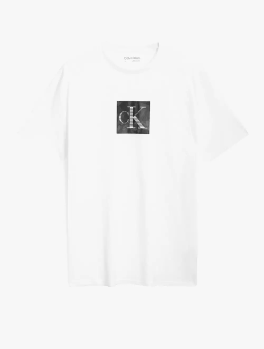 CK JEANS - CENTER MONOGRAM BACK LOGO TEE - white