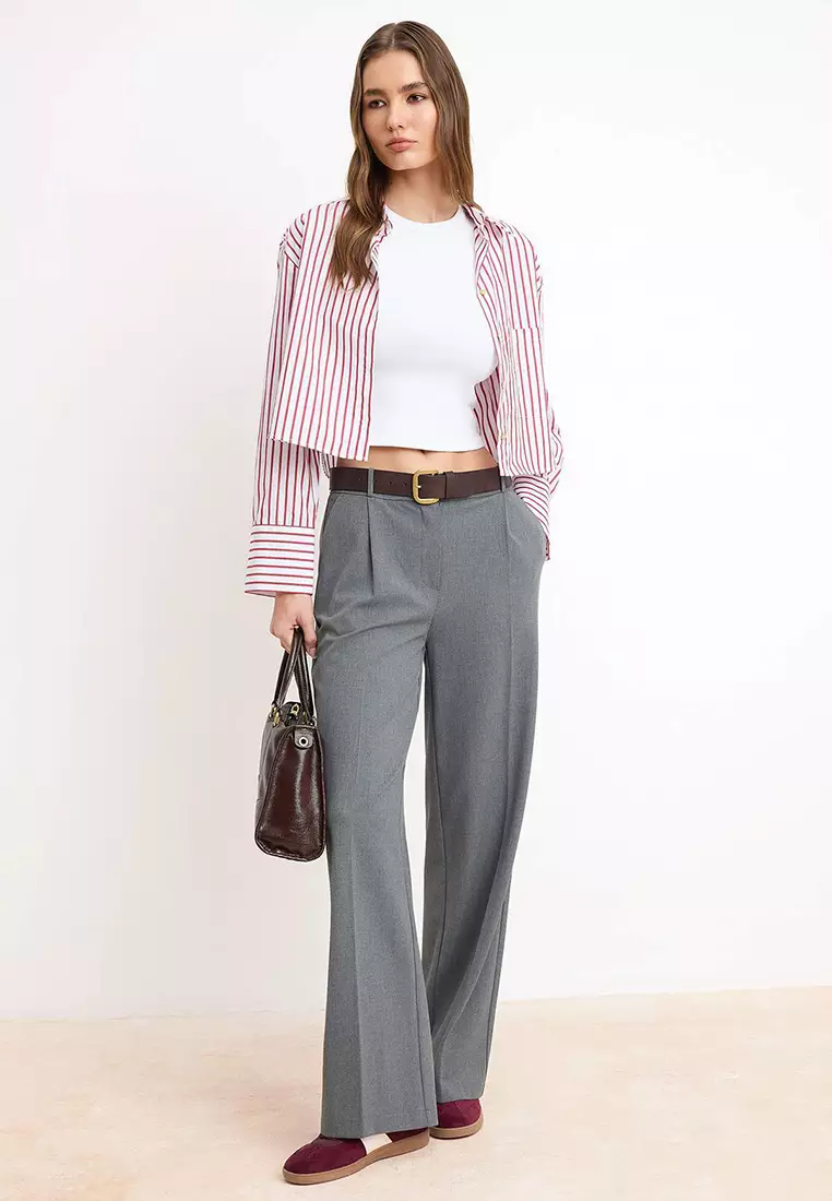 Wide Legs Woven Trousers