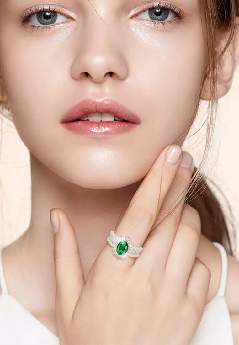 Cincin Wanita Berlian Original Perhiasan Elegan Fashion Cincin Cewek Tunangan Rings