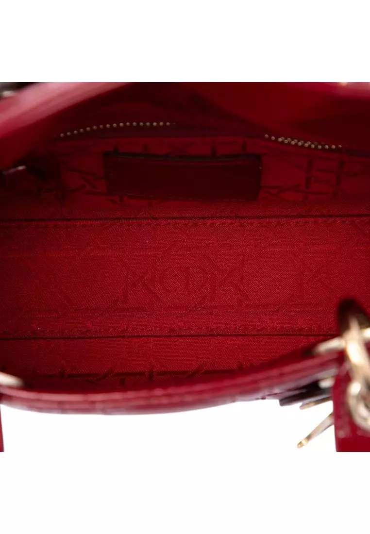 Pre-Loved Dior Mini Patent Cannage Lady Dior