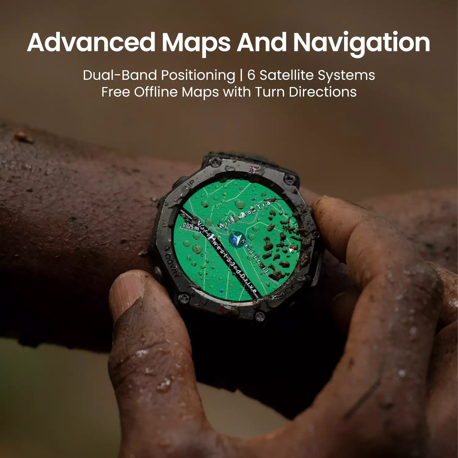 Amazfit T-Rex 3 Onyx 48mm | 27 Days Battery | 170+ Sports Modes | Water Resistance 10 ATM | GPS Smartwatch